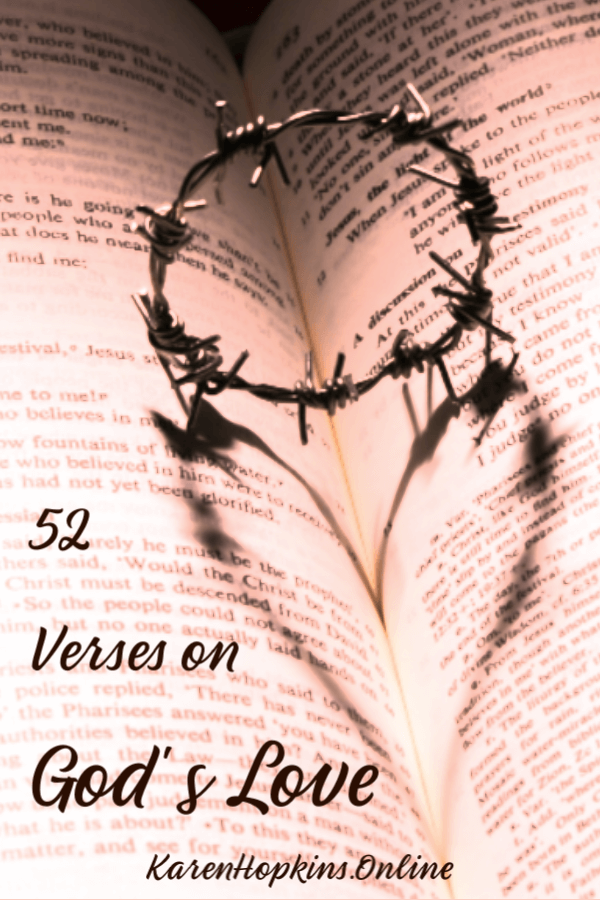 52 Verses on God's Love. Download the FREE list of Scripture References on God's Love fur us.