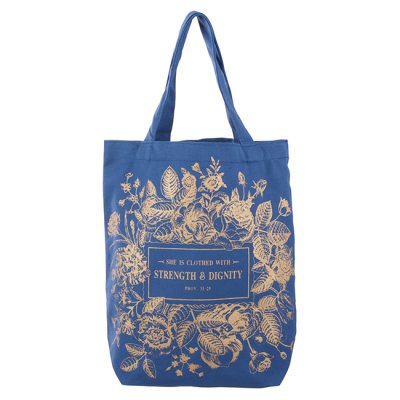 Closed with strength tote bag